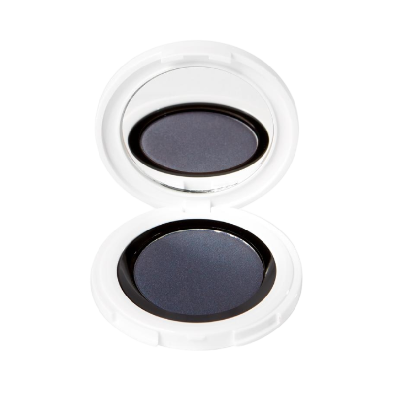 UND-GRETEL-IMBE-EYE-SHADOW-7-BLUE-GRANITE UND GRETEL IMBE Lidschatten in der Farbe Blue Granite in einer weißen runden Verpackung mit Spiegel.