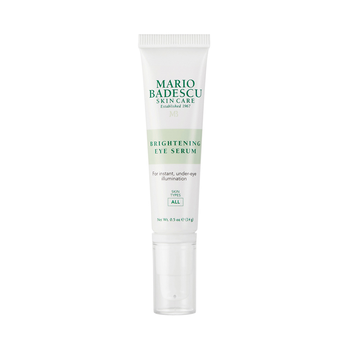 30416_0 Tube mit Mario Badescu Brightening Eye Serum, weißer Hintergrund.