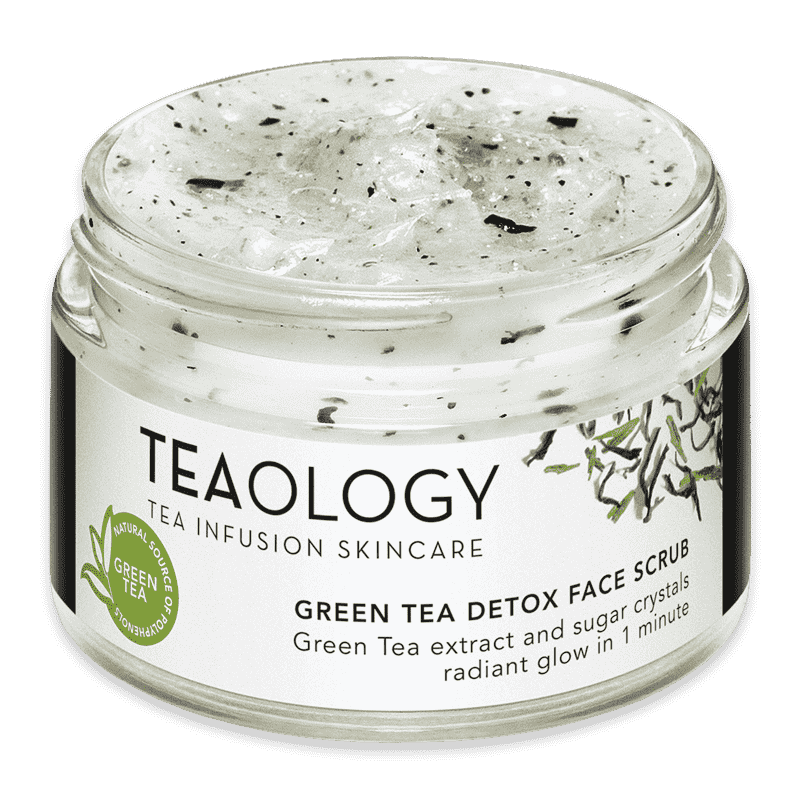 Exfoliante facial detox de té verde