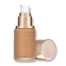 715D0042-04D9-4773-897A-28CEC47B6915_4_5005_c Jane Iredale Beyond Matte Liquid Foundation in goldener Flasche mit abgenommenem Deckel.