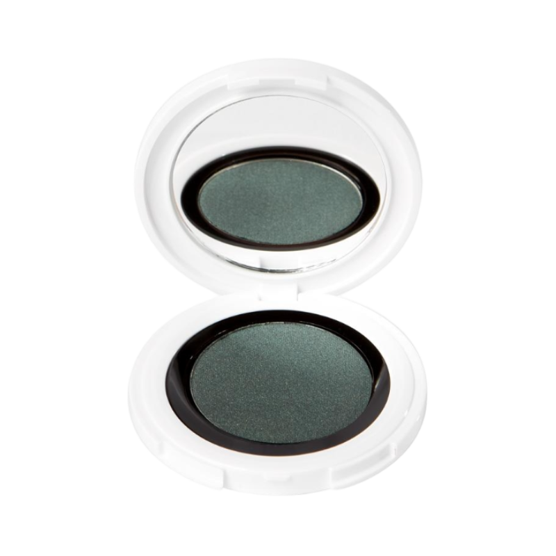 UND GRETEL IMBE Eye Shadow in der Farbe 8 Pine, geöffnetes Kompaktgehäuse mit Spiegel.