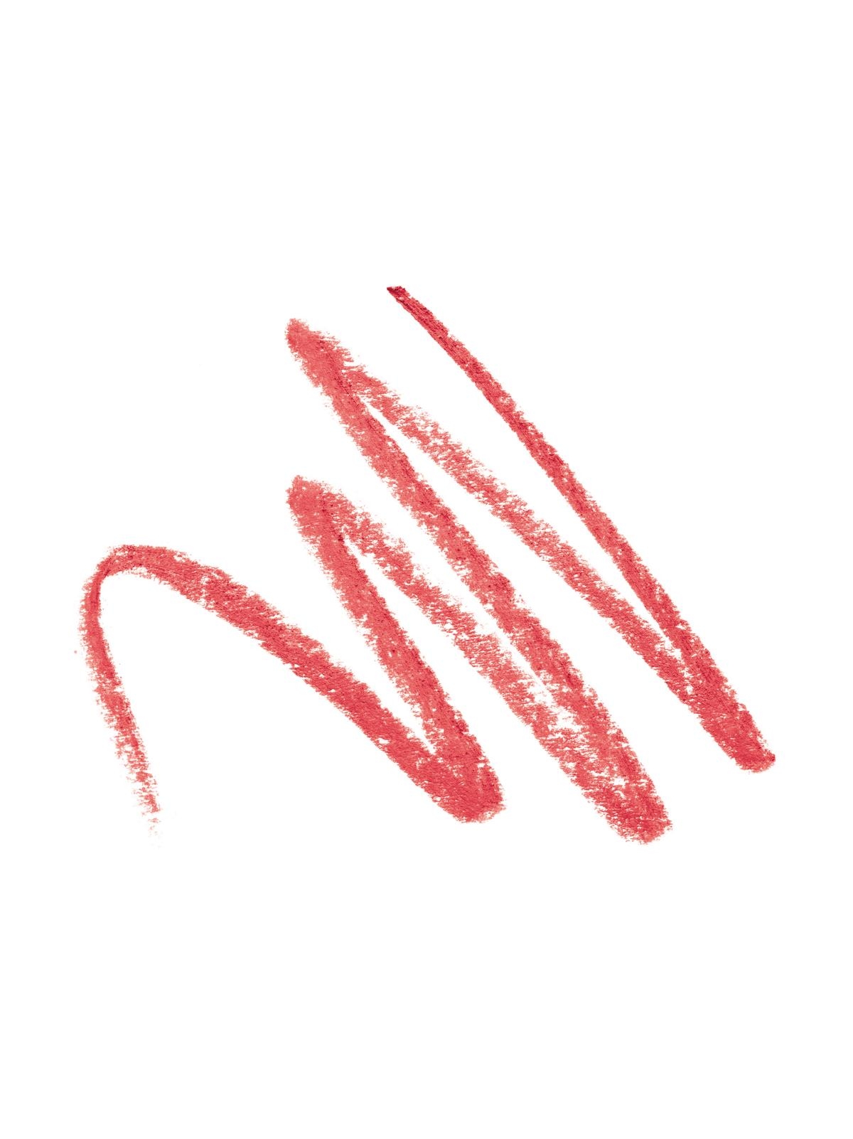 image_121806_3 Roter Lippenstiftstrich auf weißem Hintergrund.