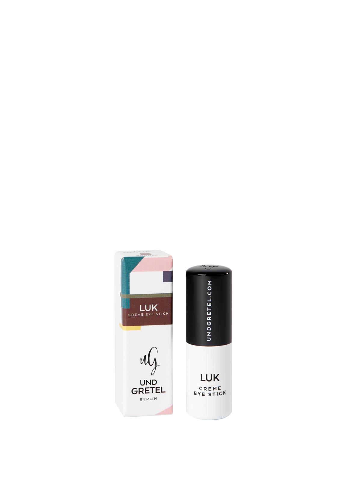 image_121767_2 LUK Creme Eye Stick von Und Gretel Berlin, Verpackung und Produkt nebeneinander.