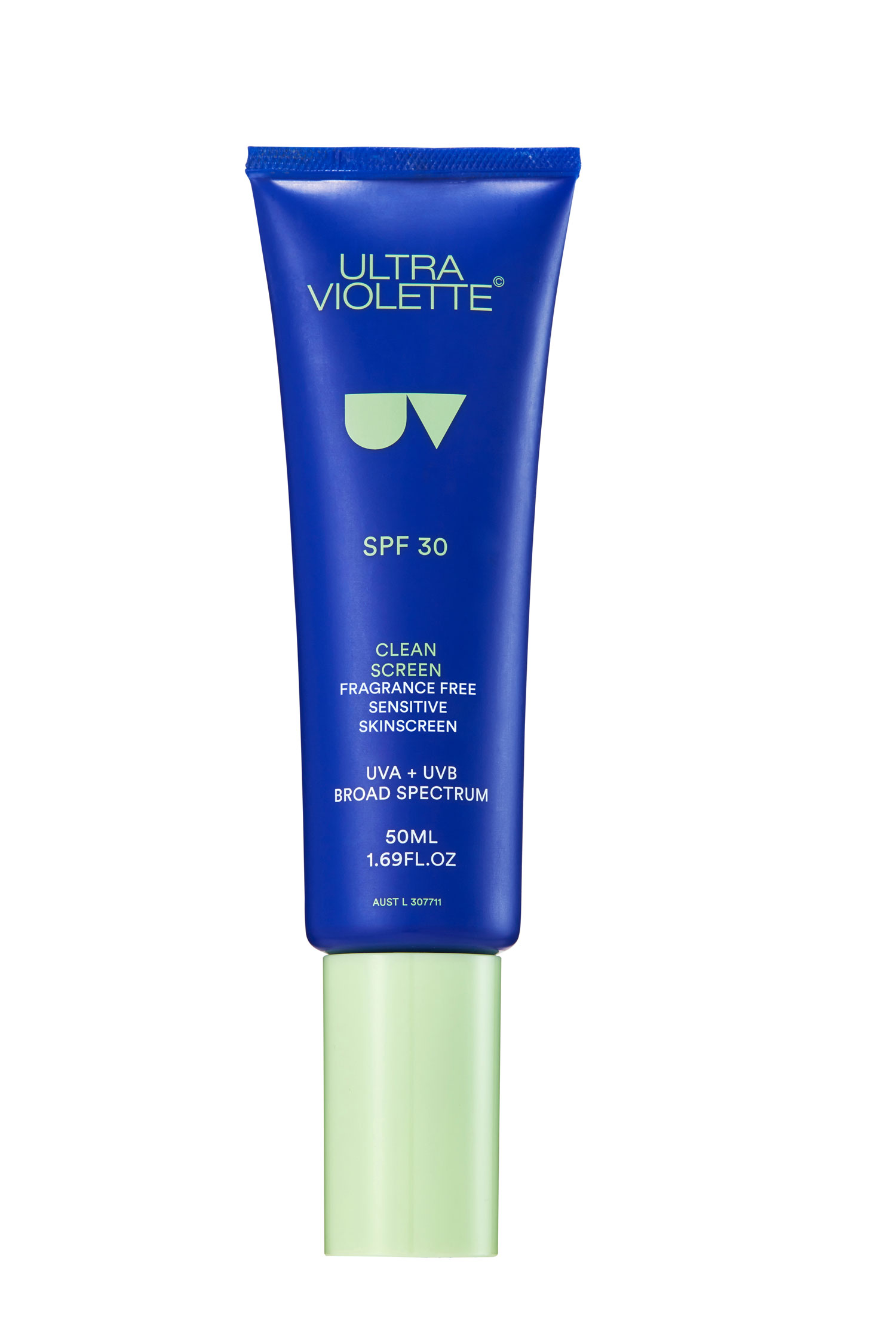 Clean-New-reduxjrcYWdSkxL0tX Blauer Sonnenschutz SPF 30 von Ultra Violette, 50ml, für empfindliche Haut, UVA + UVB Breitbandschutz, parfümfrei.
