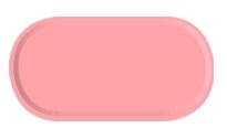 image_104358_2 Rosa, rechteckige Seifenschale mit abgerundeten Ecken.